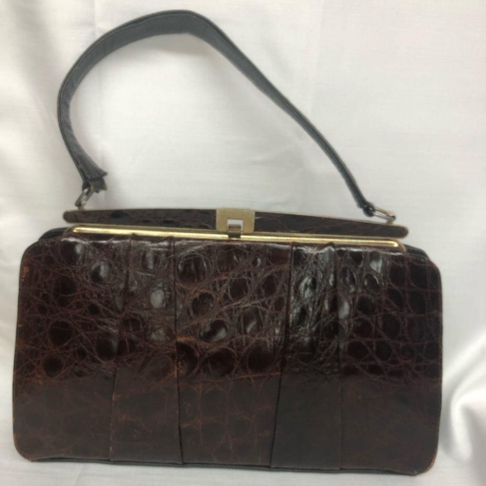 Vintage Burgundy Snakeskin Purse